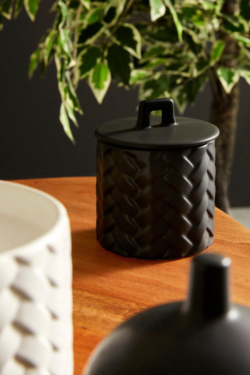 Set di 4 candele decorative Twine S Nero (1)