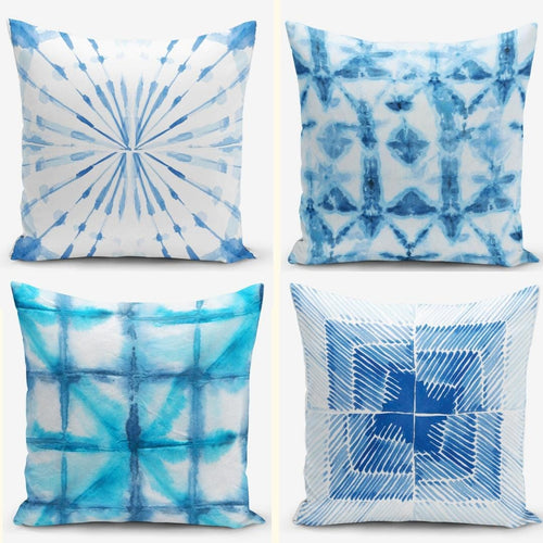 Set di 4 federe per cuscini decorativi Ali RKYK135 Multicolore, 43 x 43 cm