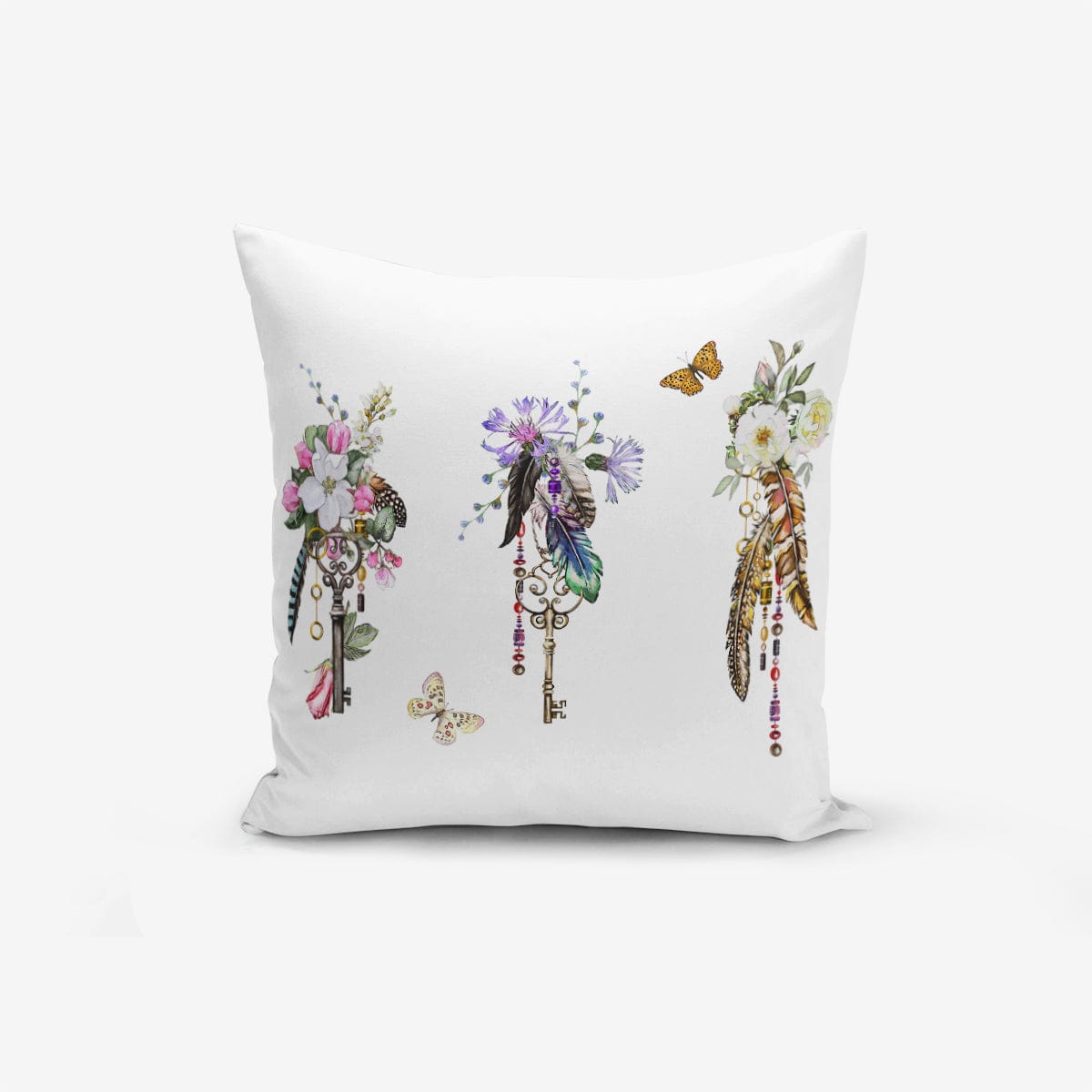 Set di 4 federe per cuscini decorativi Amira RKYK148 Multicolore, 43 x 43 cm (1)