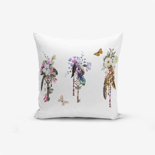 Set di 4 federe per cuscini decorativi Amira RKYK148 Multicolore, 43 x 43 cm (1)