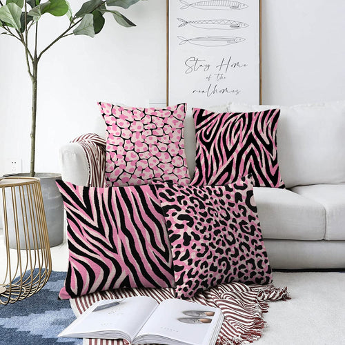 Set di 4 federe per cuscini decorativi Aslan RKYK316 Multicolore, 43 x 43 cm
