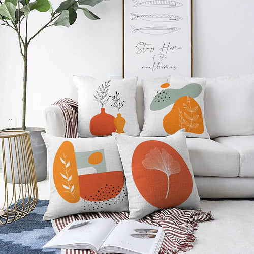 Set di 4 federe per cuscini decorativi Aslan RKYK319 Multicolore, 43 x 43 cm