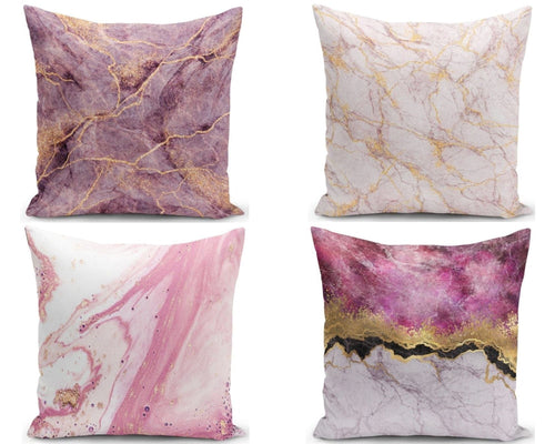 Set di 4 federe per cuscini decorativi Asli RKYK152 Multicolore, 43 x 43 cm