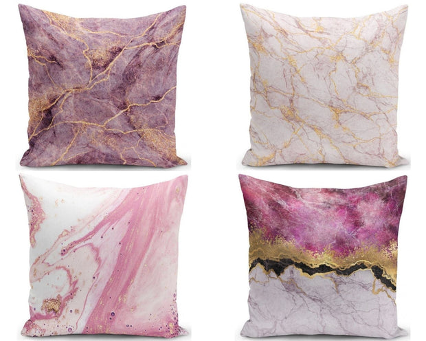 Set di 4 federe per cuscini decorativi Asli RKYK152 Multicolore, 43 x 43 cm