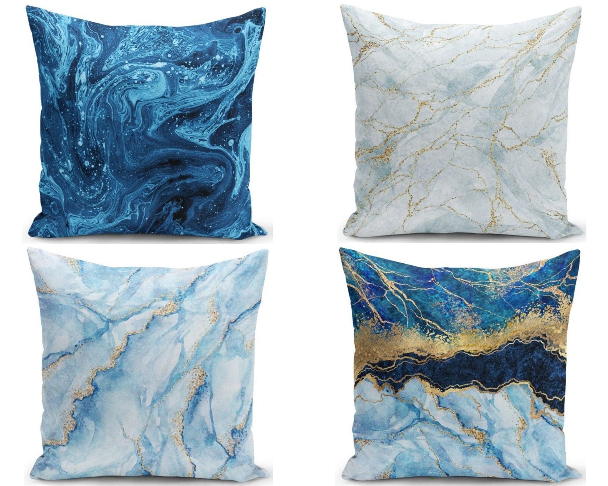 Set di 4 federe per cuscini decorativi Asli RKYK153 Multicolore, 43 x 43 cm