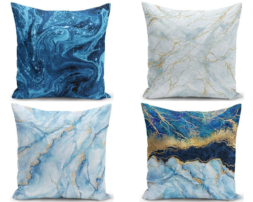 Set di 4 federe per cuscini decorativi Asli RKYK153 Multicolore, 43 x 43 cm