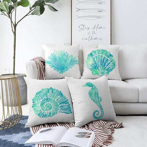 Set di 4 federe per cuscini decorativi Aysa RKYK282 Multicolore, 43 x 43 cm