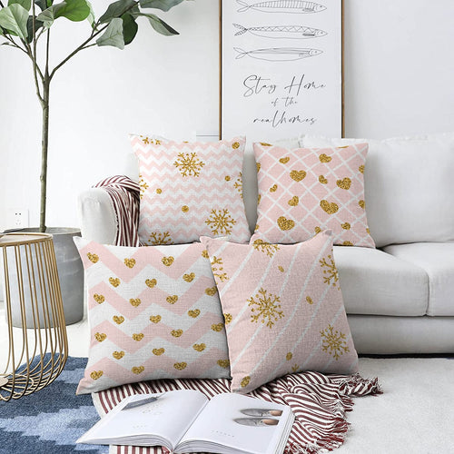 Set di 4 federe per cuscini decorativi Azra RKYK226 Multicolore, 43 x 43 cm