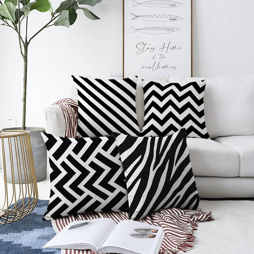 Set di 4 federe per cuscini decorativi Azra RKYK227 Multicolore, 43 x 43 cm
