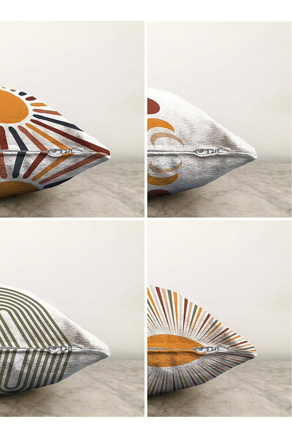 Set di 4 federe per cuscini decorativi Beren RKYK441 Multicolore, 43 x 43 cm (1)