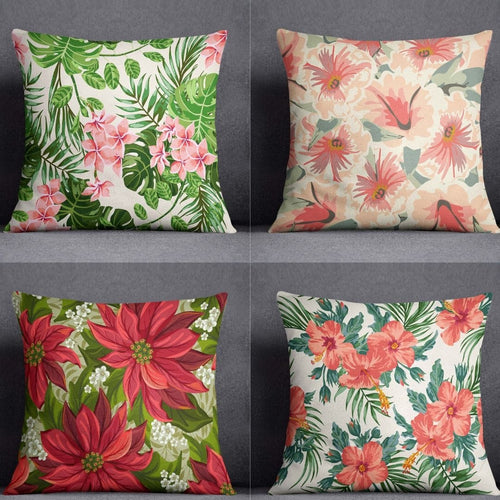 Set di 4 federe per cuscini decorativi Cansu RKYK168 Multicolore, 43 x 43 cm