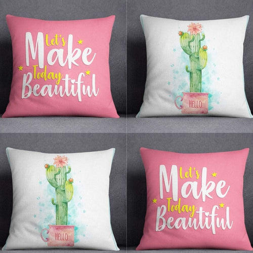 Set di 4 federe per cuscini decorativi Cansu RKYK169 Multicolore, 43 x 43 cm