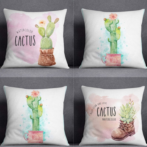Set di 4 federe per cuscini decorativi Cansu RKYK170 Multicolore, 43 x 43 cm