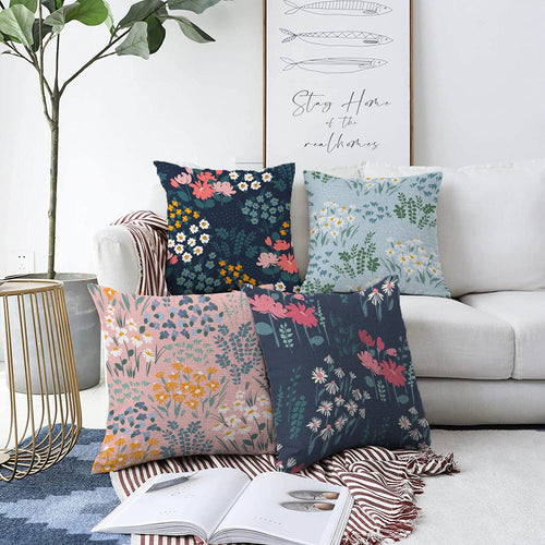 Set di 4 federe per cuscini decorativi Caria RKYK334 Multicolore, 43 x 43 cm