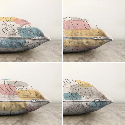 Set di 4 federe per cuscini decorativi Caria RKYK335 Multicolore, 43 x 43 cm (1)
