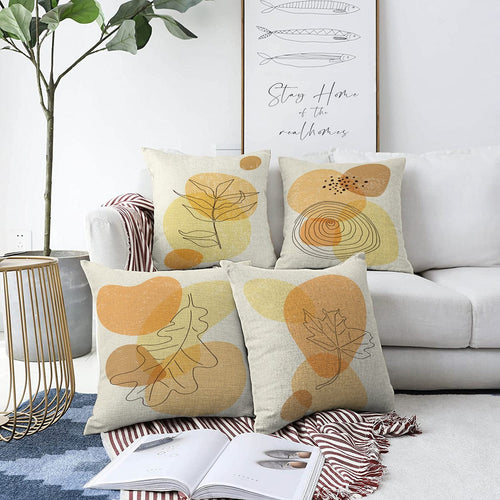 Set di 4 federe per cuscini decorativi Caria RKYK337 Multicolore, 43 x 43 cm