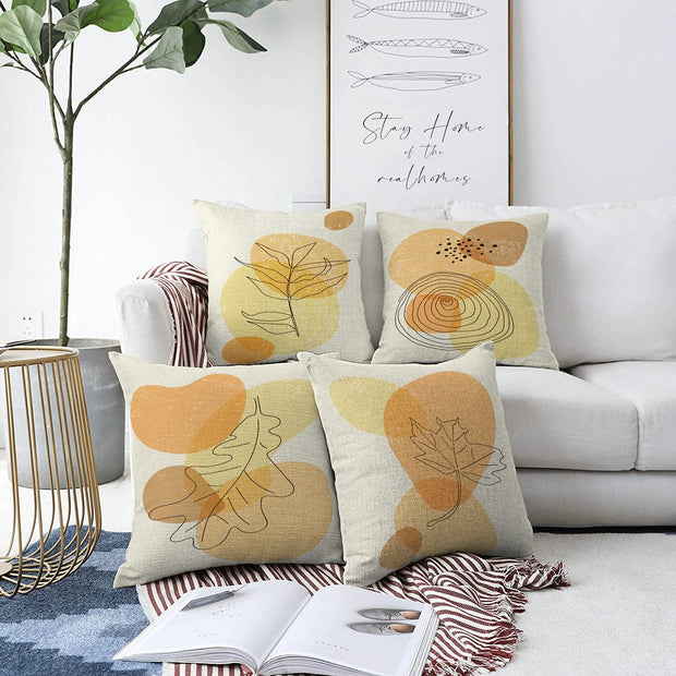 Set di 4 federe per cuscini decorativi Caria RKYK337 Multicolore, 43 x 43 cm