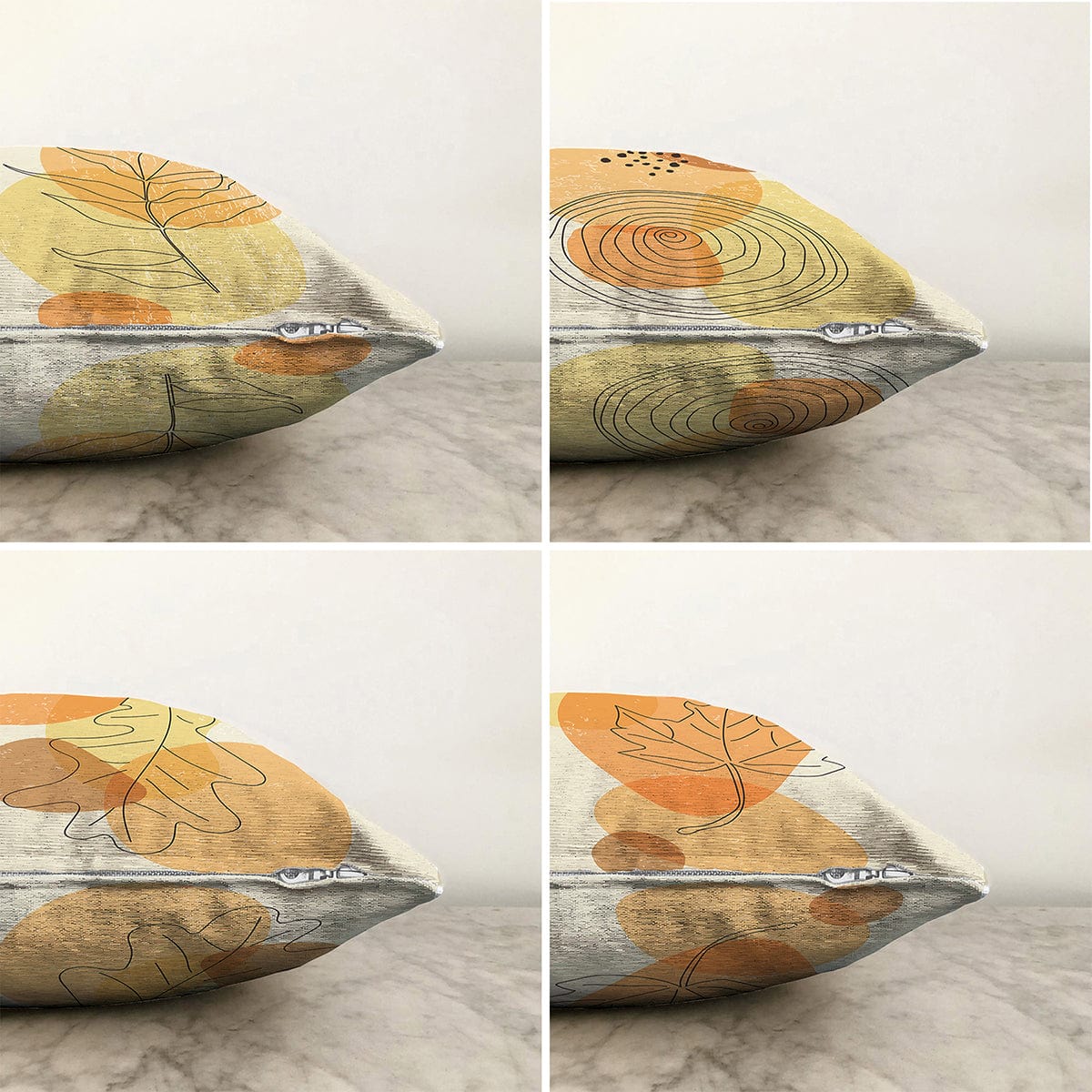 Set di 4 federe per cuscini decorativi Caria RKYK337 Multicolore, 43 x 43 cm (1)