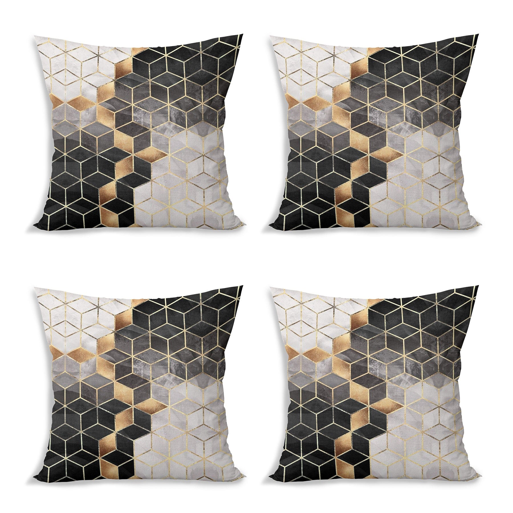 Set di 4 federe per cuscini decorativi Ceren RKYK463 Multicolore, 43 x 43 cm