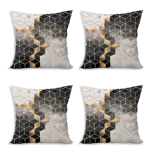 Set di 4 federe per cuscini decorativi Ceren RKYK463 Multicolore, 43 x 43 cm
