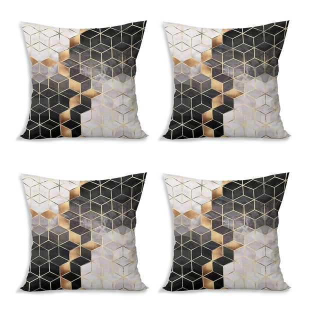 Set di 4 federe per cuscini decorativi Ceren RKYK463 Multicolore, 43 x 43 cm