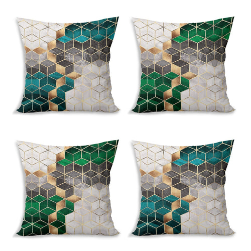 Set di 4 federe per cuscini decorativi Ceren RKYK479 Multicolore, 43 x 43 cm