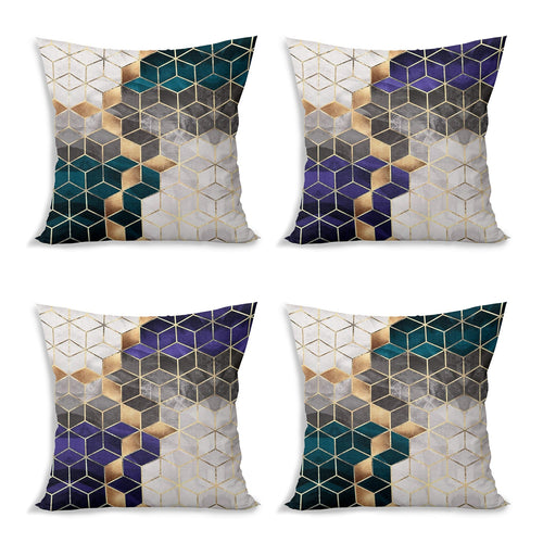 Set di 4 federe per cuscini decorativi Ceren RKYK480 Multicolore, 43 x 43 cm