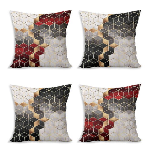 Set di 4 federe per cuscini decorativi Ceren RKYK481 Multicolore, 43 x 43 cm