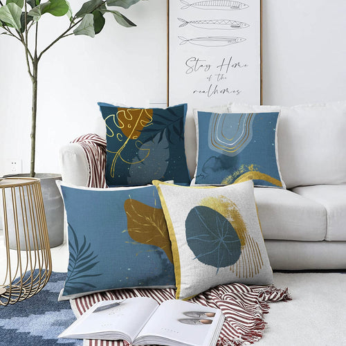 Set di 4 federe per cuscini decorativi Ceylan RKYK342 Multicolore, 43 x 43 cm