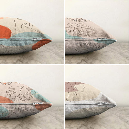 Set di 4 federe per cuscini decorativi Ceylan RKYK343 Multicolore, 43 x 43 cm (1)