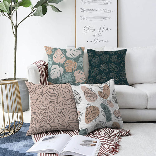 Set di 4 federe per cuscini decorativi Ceylan RKYK344 Multicolore, 43 x 43 cm