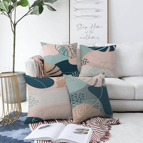 Set di 4 federe per cuscini decorativi Ceylan RKYK346 Multicolore, 43 x 43 cm