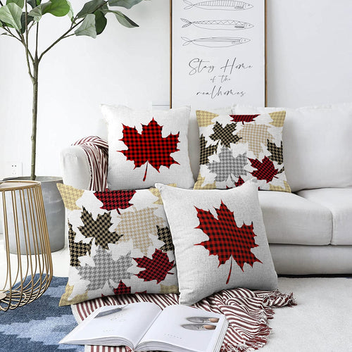 Set di 4 federe per cuscini decorativi Cicek RKYK400 Multicolore, 43 x 43 cm