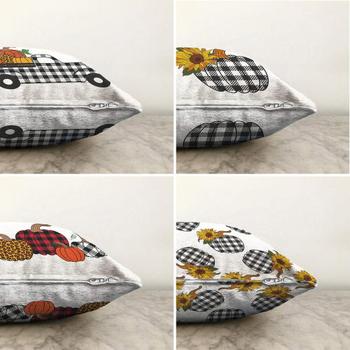 Set di 4 federe per cuscini decorativi Cicek RKYK402 Multicolore, 43 x 43 cm (1)