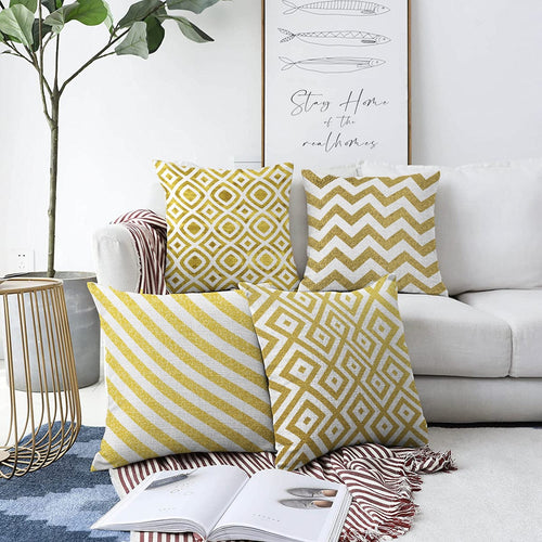 Set di 4 federe per cuscini decorativi Damla RKYK228 Multicolore, 43 x 43 cm