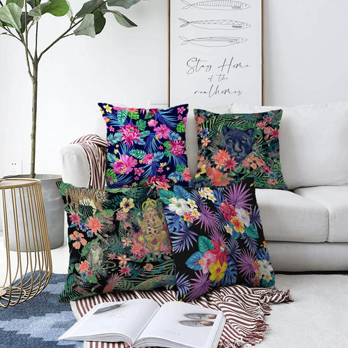 Set di 4 federe per cuscini decorativi Damla RKYK229 Multicolore, 43 x 43 cm