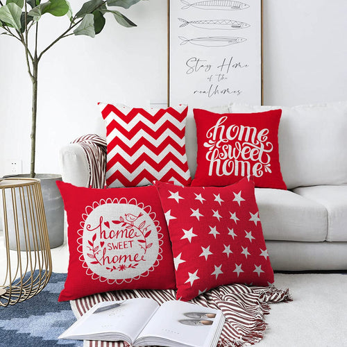 Set di 4 federe per cuscini decorativi Defne RKYK236 Multicolore, 43 x 43 cm