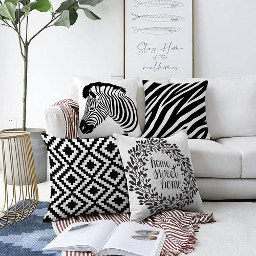 Set di 4 federe per cuscini decorativi Defne RKYK237 Multicolore, 43 x 43 cm
