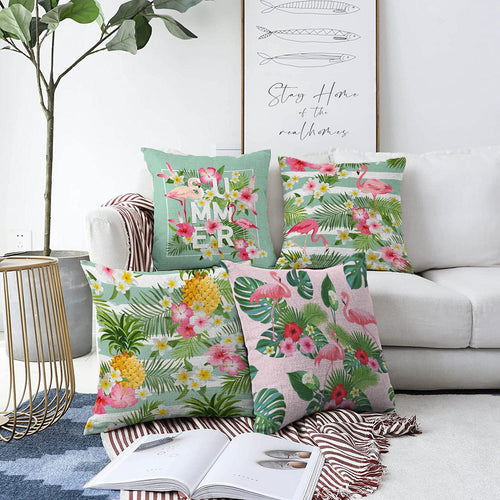 Set di 4 federe per cuscini decorativi Defne RKYK240 Multicolore, 43 x 43 cm