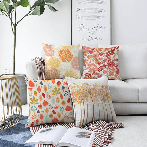 Set di 4 federe per cuscini decorativi Defne RKYK242 Multicolore, 43 x 43 cm