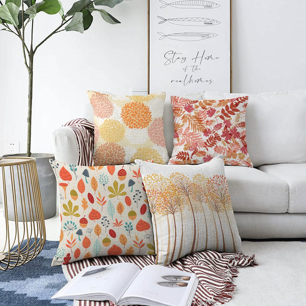 Set di 4 federe per cuscini decorativi Defne RKYK242 Multicolore, 43 x 43 cm