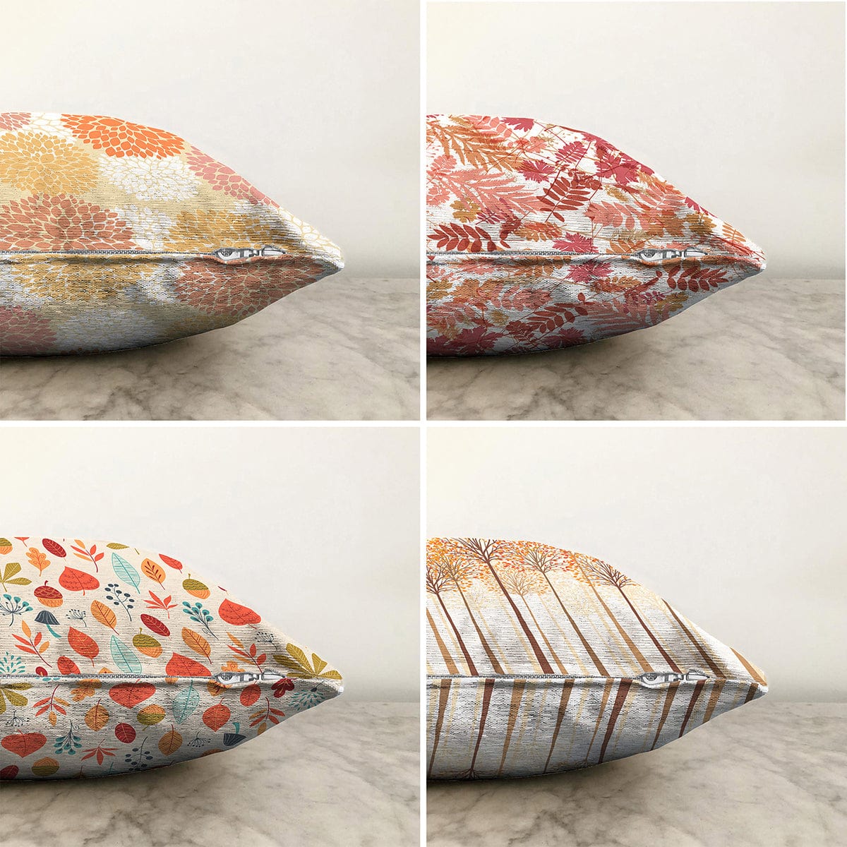 Set di 4 federe per cuscini decorativi Defne RKYK242 Multicolore, 43 x 43 cm (1)