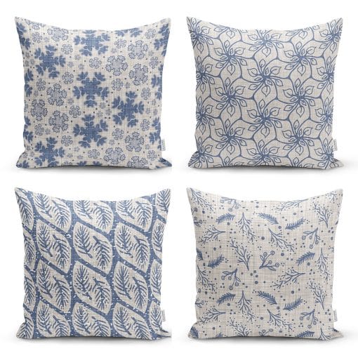 Set di 4 federe per cuscini decorativi Demet RKYK62 Multicolore, 43 x 43 cm