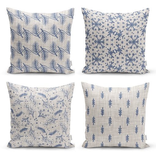 Set di 4 federe per cuscini decorativi Demet RKYK63 Multicolore, 43 x 43 cm