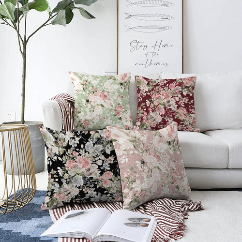 Set di 4 federe per cuscini decorativi Derya RKYK378 Multicolore, 43 x 43 cm