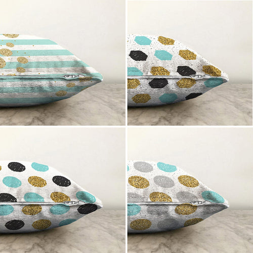 Set di 4 federe per cuscini decorativi Derya RKYK381 Multicolore, 43 x 43 cm (1)