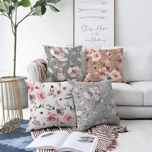Set di 4 federe per cuscini decorativi Derya RKYK384 Multicolore, 43 x 43 cm