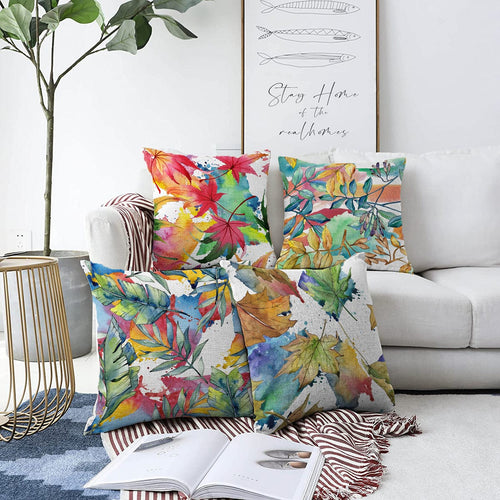 Set di 4 federe per cuscini decorativi Derya RKYK385 Multicolore, 43 x 43 cm