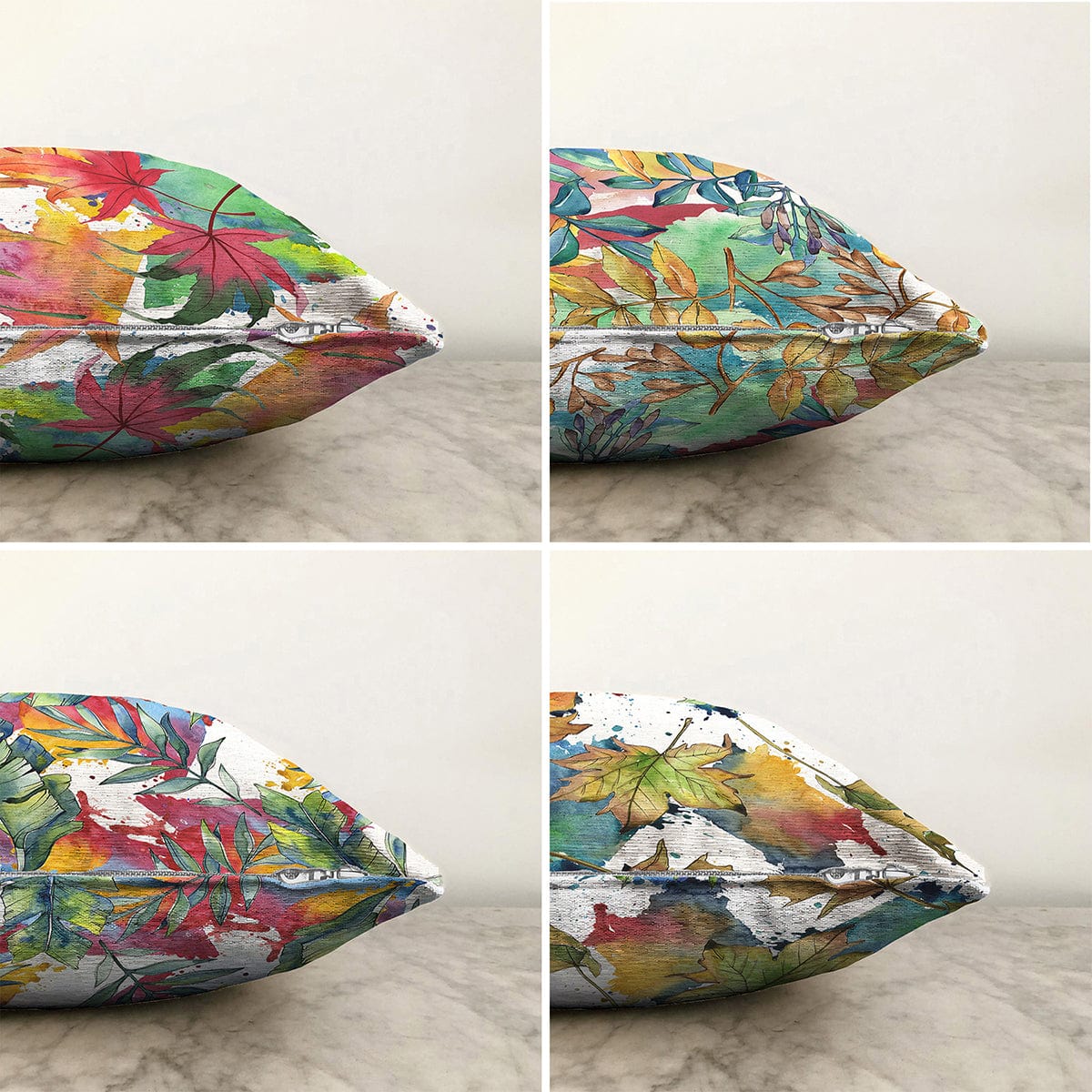 Set di 4 federe per cuscini decorativi Derya RKYK385 Multicolore, 43 x 43 cm (1)