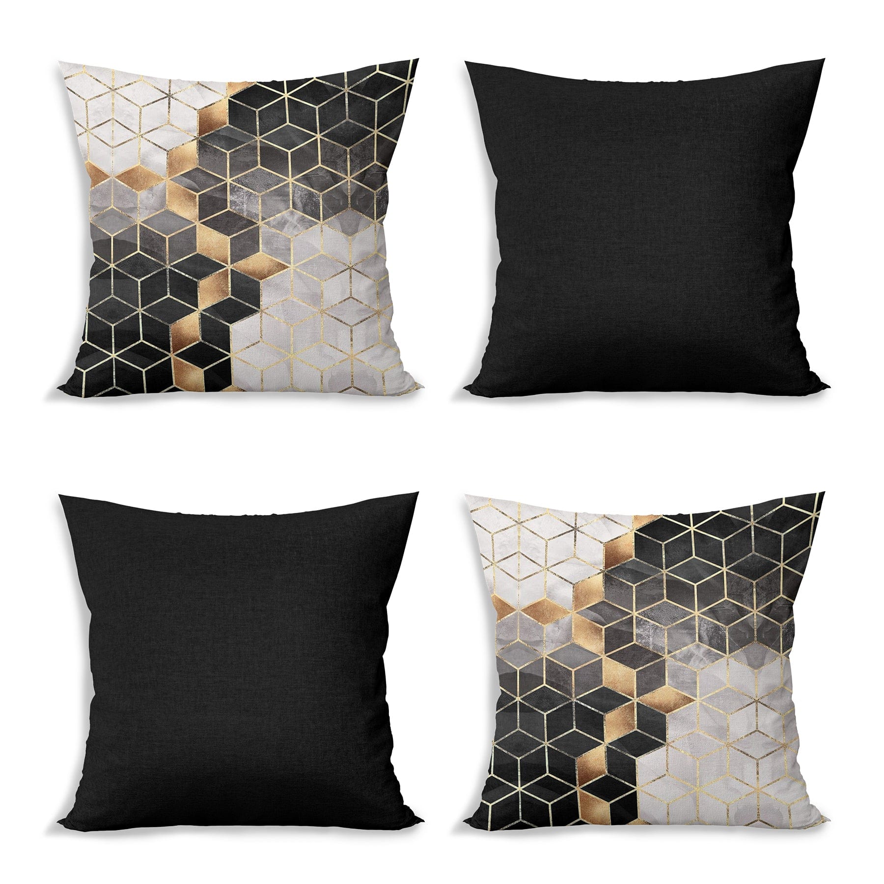 Set di 4 federe per cuscini decorativi Devin RKYK464 Multicolore, 43 x 43 cm